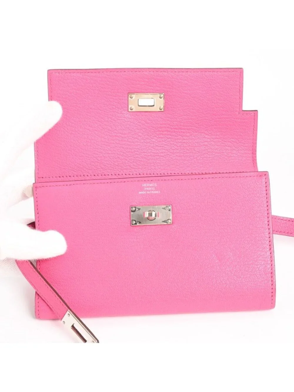 Hermes Wallet Kelly Pink